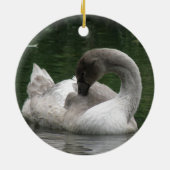 Sleepy Swan Ornament (Achterkant)