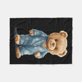 Sleepy Teddy Bear In Comfy Pajamas For Boys And Gi Fleece Deken (Voorkant (Horizontaal))