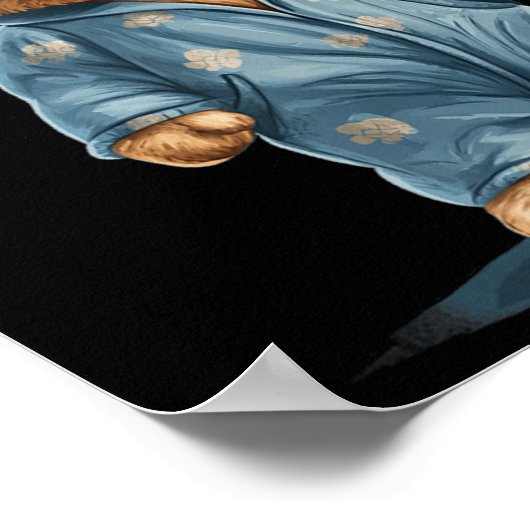 Sleepy Teddy Bear In Comfy Pajamas For Boys And Gi Poster (Hoek)