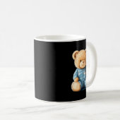 Sleepy Teddy Bear In Cute Pajama Outfit  Koffiemok (Voorkant rechts)