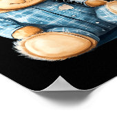 Sleepy Teddy Bear In Cute Pajama Outfit Poster (Hoek)