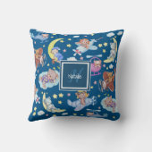 Sleepy Teddy Bears Dreaming van vliegende vliegtui Kussen (Achterkant)