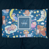 Sleepy Teddy Bears Dreaming van vliegende vliegtui Kussensloop