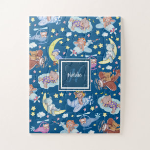 Sleepy Teddy Bears Dreaming van vliegende vliegtui Legpuzzel