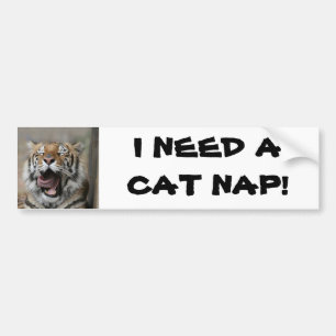 Sleepy Tiger Bumpersticker