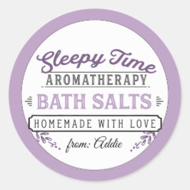 Sleepy Time Bath Salt Labels Custom