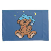 Sleepy Time Teddy Bear Blue Night Pet Kussensloop (Voorkant-Rechts)