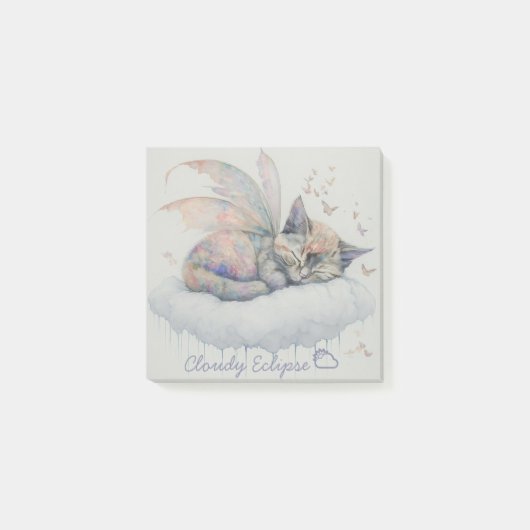 Sleepy Tortie Fairy Post-it® Notes (Voorkant)