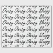 Sleepy Typografie Cadeaupapier (Vlak)