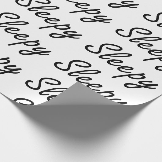 Sleepy Typografie Cadeaupapier (Hoek)