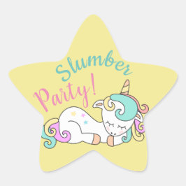 Sleepy Unicorn Slumber Party Stickers Persoonlijk