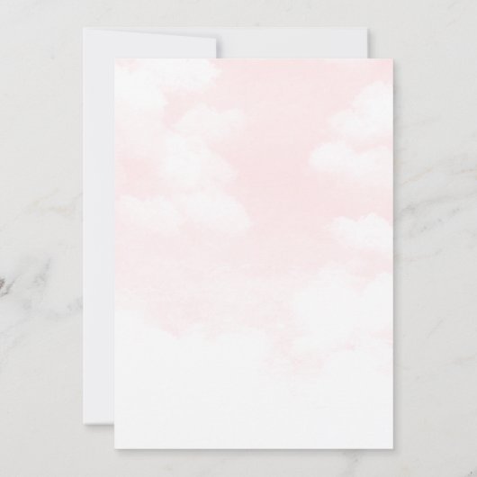 Sleepy Unicorn Verjaardag uitnodiging (Achterkant)