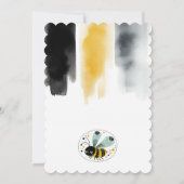 Sleepy Whimsical Bee verjaardagsfeestje uitnodigin Kaart (Achterkant)