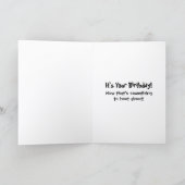 Sleepy White Owl Photo Funny Birthday Kaart (Binnen)