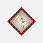 Sleepy Woodland Animals Plaid Baby shower Servet (Hoek)