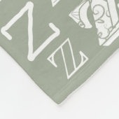 Sleepy Woodland Fox Zzz, Persoonlijke naam van het Fleece Deken (Hoek)