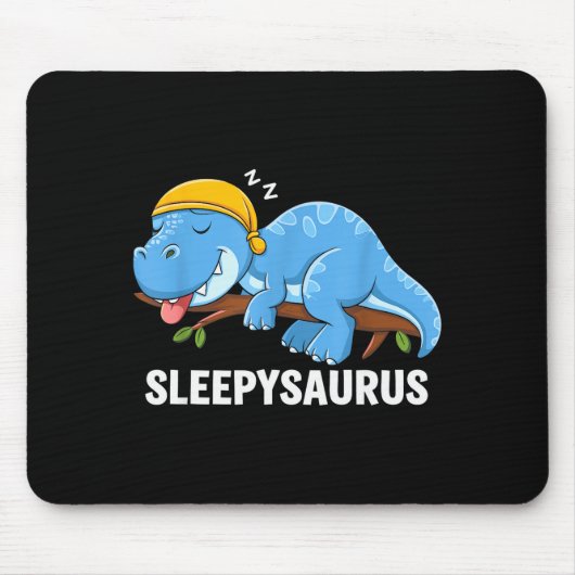 Sleepysaurus Dinosaur Pajama Sleeng Muismat (Voorkant)