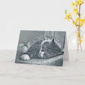 Sleepytime Siberische Blank Note Kaart (Gele Bloem)