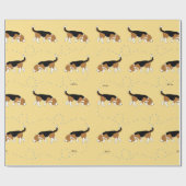 Sleepytown Beagles Wrapping Paper (Geel BG) Cadeaupapier (Vlak)