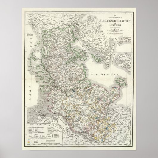 Sleeswijk, Holstein, Lauenburg Poster (Voorkant)