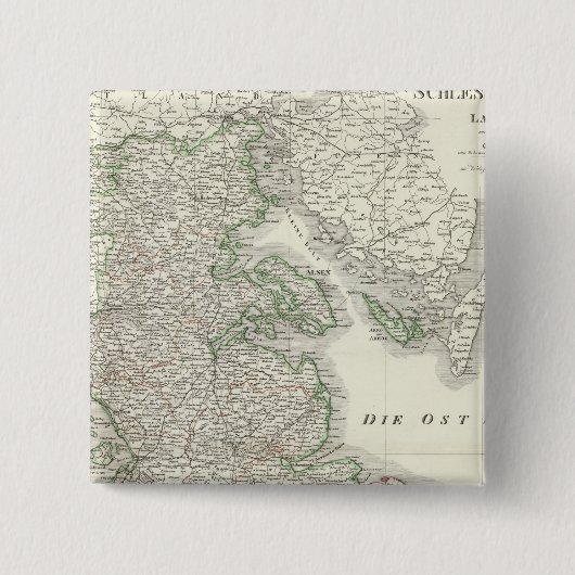 Sleeswijk, Holstein, Lauenburg Vierkante Button 5,1 Cm (Voorkant)