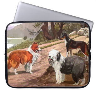 Sleeve  gekleurde Collies-laptop