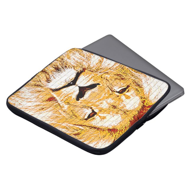 Sleeve Lions Head Grunge Laptop (Voorkant top)