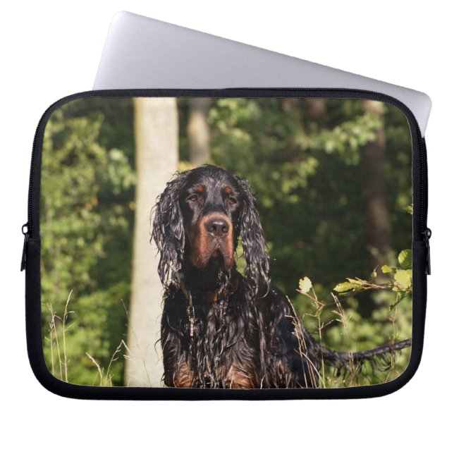 Sleeve natte Gordon Setter-laptop (Voorkant)