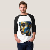 Sleeve Raglan T-shirt met een art expressie -2 (Voorkant volledig)