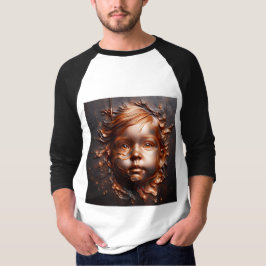 Sleeve Raglan T-shirt met een art expressie -3