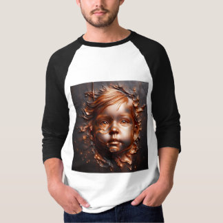 Sleeve Raglan T-shirt met een art expressie -3