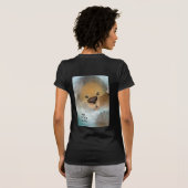 Sleeve Raglan T-Shirt, voor dames: Bella+Canvas 3/ T-shirt (Achterkant volledig)