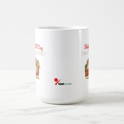 Sleigh All Day and Nap After Funny Christmas Koffiemok (Center)