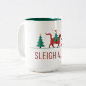 Sleigh All Day Christmas Tweekleurige Koffiemok (Voorkant links)