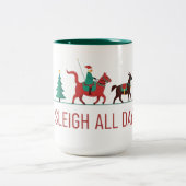 Sleigh All Day Christmas Tweekleurige Koffiemok (Center)
