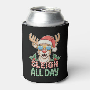 Sleigh All Day Cool Rendier Zonnebril Kerstmis Blikjeskoeler