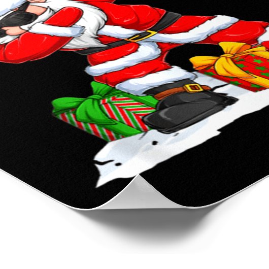 Sleigh All Day Dabbing Santa Funny Christmas Xmas Poster (Hoek)