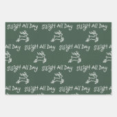 Sleigh All Day Funny Christmas Holiday Party  Inpakpapier Vel (Voorkant)