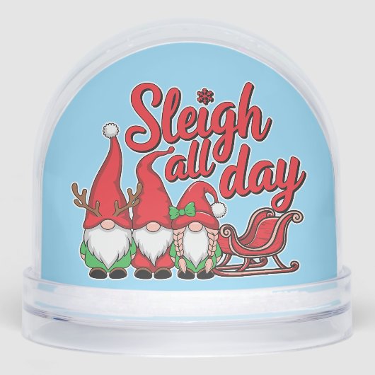 Sleigh All Day Gnomes Sneeuwbol (Voorkant)