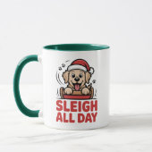 Sleigh All Day Joyful Retriever Christmas Mok (Links)