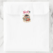 Sleigh All Day Lees All Night Ronde Sticker (Tas)