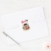 Sleigh All Day Lees All Night Ronde Sticker (Envelop)