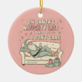 Sleigh All Day Nap All Night Funny Christmas Keramisch Ornament (Voorkant)