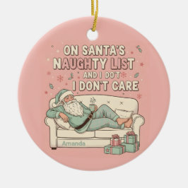 Sleigh All Day Nap All Night Funny Christmas Keramisch Ornament
