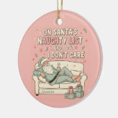 Sleigh All Day Nap All Night Funny Christmas Keramisch Ornament (Links)