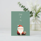 Sleigh All Day Santa Claus Funny Quote Briefkaart (Staand voorkant)