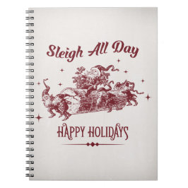 Sleigh All day Vintage Christmas Notitieboek