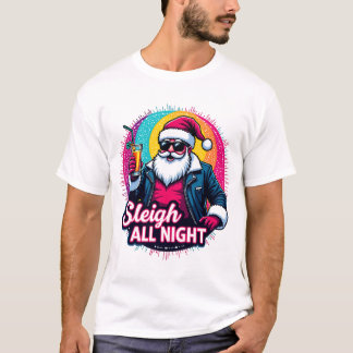 Sleigh All Night Psychedelic Santa T-shirt