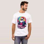 Sleigh All Night Psychedelic Santa T-shirt (Voorkant volledig)