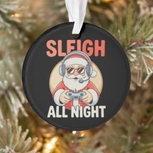 Sleigh All Night Sinterklaas Gamer Videospellen Ke Ornament